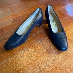 Salvatore Ferragamo Women's black Textured Heels